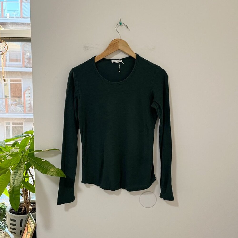 Standard James Perse Green Long Sleeve Tee Size 0